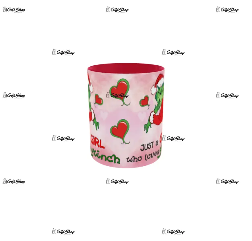 Just a girl who loves grinch, cana din ceramica, 330ml, model cgs1807